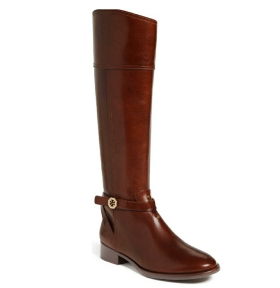 Tory Burch Brita Leather Riding Boots Sz 10.5